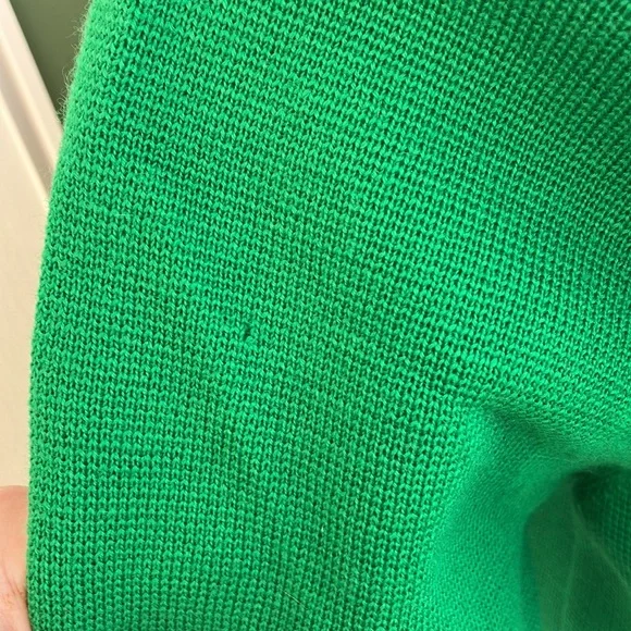 Vintage 60s 70s Kelly Green Knit Dress ☘️🍀 - Picture 3 of 6